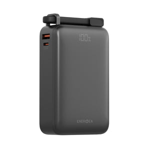 Energea ComPac Ultra 67 20.000 mAh 2 Adet 67W Type-C ve 18W USB Çıkışlı Ekstra 100W Kablolu PD Hızlı Şarj Powerbank - Koyu Gri