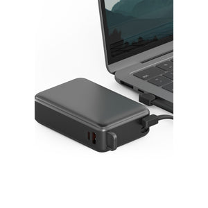 Energea ComPac Ultra 67 20.000 mAh 2 Adet 67W Type-C ve 18W USB Çıkışlı Ekstra 100W Kablolu PD Hızlı Şarj Powerbank - Koyu Gri